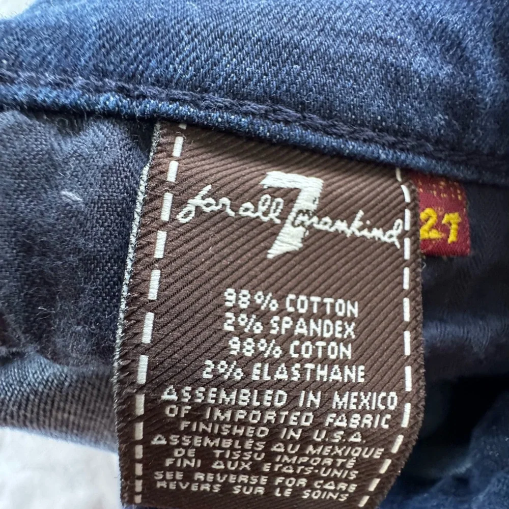 {7 For All Mankind Gwenvere} Ankle Zip Skinny Jeans - Picture 6 of 7